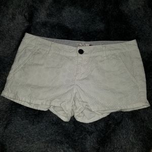 SO Eyelet Print White Shorts